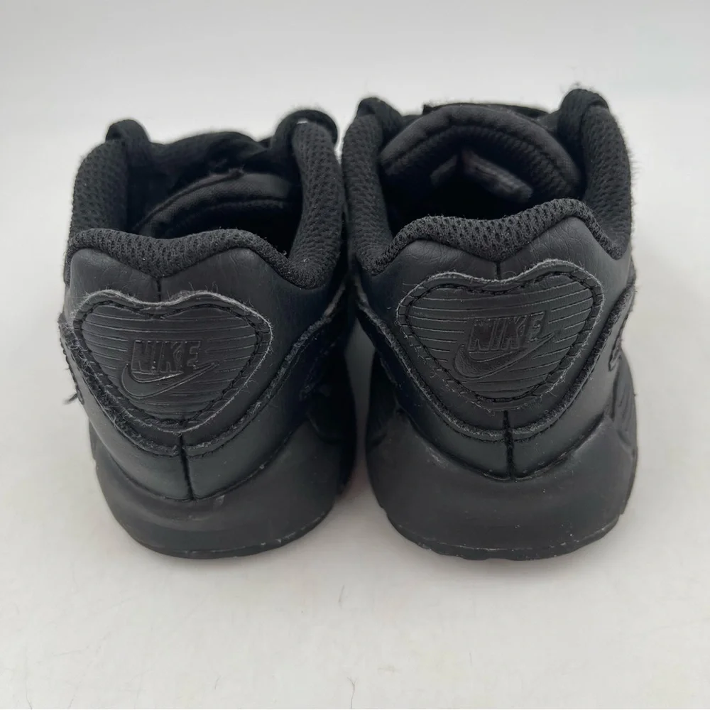 Nike Infant Air Max 90 LTR Triple Black Casual Athletic Shoes - Size 7 C